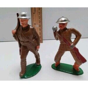 Vtg Barclay Manoil Soldier Infantry Men Lead Cast Dime Store Doughboys